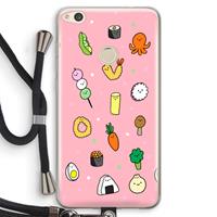 CaseCompany Happy bento friends: Huawei Ascend P8 Lite (2017) Transparant Hoesje met koord