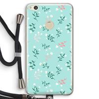 CaseCompany Small white flowers: Huawei Ascend P8 Lite (2017) Transparant Hoesje met koord
