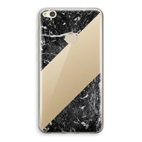 CaseCompany Zwart marmer: Huawei Ascend P8 Lite (2017) Transparant Hoesje
