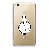 CaseCompany Middle finger black: Huawei Ascend P8 Lite (2017) Transparant Hoesje