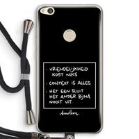 CaseCompany Mijn Motto's: Huawei Ascend P8 Lite (2017) Transparant Hoesje met koord