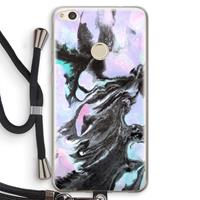CaseCompany Pastel zwart: Huawei Ascend P8 Lite (2017) Transparant Hoesje met koord