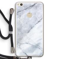 CaseCompany Witte marmer: Huawei Ascend P8 Lite (2017) Transparant Hoesje met koord
