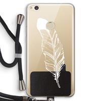 CaseCompany Pluim: Huawei Ascend P8 Lite (2017) Transparant Hoesje met koord
