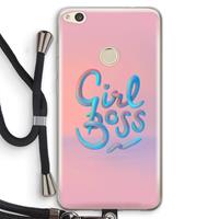 CaseCompany Girl boss: Huawei Ascend P8 Lite (2017) Transparant Hoesje met koord