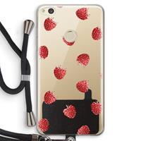 CaseCompany Framboosjes: Huawei Ascend P8 Lite (2017) Transparant Hoesje met koord