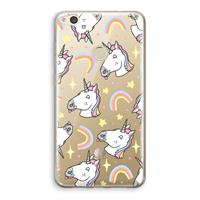 CaseCompany Rainbow Unicorn: Huawei Ascend P8 Lite (2017) Transparant Hoesje