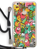 CaseCompany Vexx City: Huawei Ascend P8 Lite (2017) Transparant Hoesje met koord