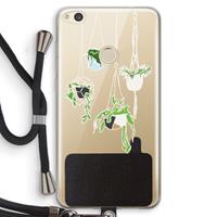 CaseCompany Hang In There: Huawei Ascend P8 Lite (2017) Transparant Hoesje met koord