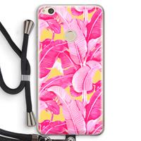 CaseCompany Pink Banana: Huawei Ascend P8 Lite (2017) Transparant Hoesje met koord