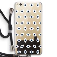 CaseCompany Eyes pattern: Huawei Ascend P8 Lite (2017) Transparant Hoesje met koord