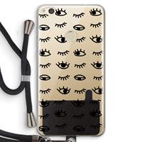 CaseCompany Eye pattern #2: Huawei Ascend P8 Lite (2017) Transparant Hoesje met koord