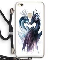 CaseCompany Yin Yang Dragons: Huawei Ascend P8 Lite (2017) Transparant Hoesje met koord