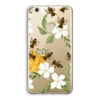 CaseCompany No flowers without bees: Huawei Ascend P8 Lite (2017) Transparant Hoesje