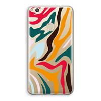 CaseCompany Colored Zebra: Huawei Ascend P8 Lite (2017) Transparant Hoesje