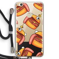 CaseCompany Hamburger: Huawei Ascend P8 Lite (2017) Transparant Hoesje met koord