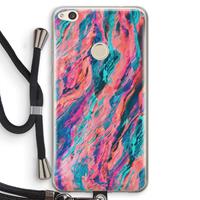 CaseCompany Electric Times: Huawei Ascend P8 Lite (2017) Transparant Hoesje met koord