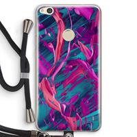 CaseCompany Pink Clouds: Huawei Ascend P8 Lite (2017) Transparant Hoesje met koord