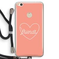 CaseCompany Friends heart: Huawei Ascend P8 Lite (2017) Transparant Hoesje met koord