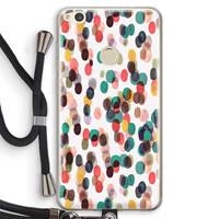 CaseCompany Tropical Dots: Huawei Ascend P8 Lite (2017) Transparant Hoesje met koord