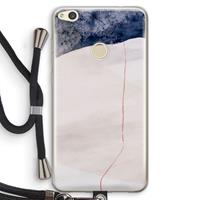 CaseCompany Stone White: Huawei Ascend P8 Lite (2017) Transparant Hoesje met koord