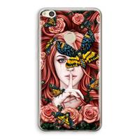 CaseCompany Lady Moth: Huawei Ascend P8 Lite (2017) Transparant Hoesje