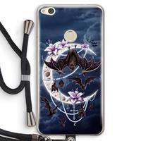 CaseCompany Vleermuizen Maan: Huawei Ascend P8 Lite (2017) Transparant Hoesje met koord