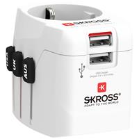 Skross 1302470 Reiseadapter Pro Light USB (2xA) -World