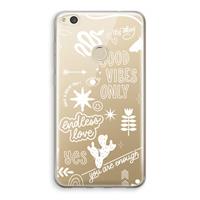 CaseCompany Good vibes: Huawei Ascend P8 Lite (2017) Transparant Hoesje