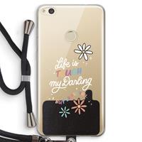CaseCompany Tough Life: Huawei Ascend P8 Lite (2017) Transparant Hoesje met koord