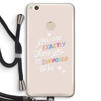 CaseCompany Right Place: Huawei Ascend P8 Lite (2017) Transparant Hoesje met koord