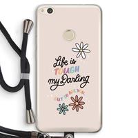 CaseCompany Tough Life: Huawei Ascend P8 Lite (2017) Transparant Hoesje met koord