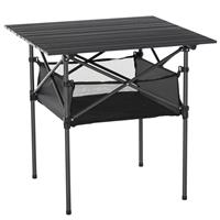 Breng trendy innovaties naar je outdoor-avonturen en trips - kies deze praktische klaptafel van Outsunny. De constructie combineert een kleine