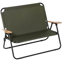 Outsunny 2-zits campingstoel, opvouwbaar, stevig tot 160 kg, lichtgewicht, ideaal voor buiten, 141 x 67 x 80 cm, groen | Aosom.nl