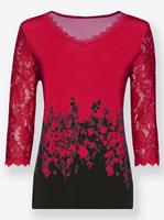 Print-Shirt in rood geprint van heine