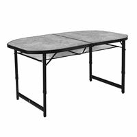 Bo-Camp Northgate Ovaal 150 x 80 cm Campingtafel Grijs