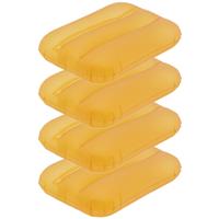 4x Opblaasbare kussentjes oranje 28 x 19 cm -