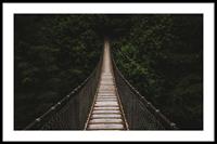 Walljar | Ingelijste poster Brug In Het Woud