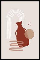 Walljar | Ingelijste poster Abstract Pot Shape
