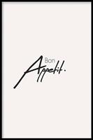 Walljar | Ingelijste poster Bon Appetit