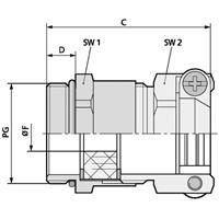 LAPP 54000098 Kabelverschraubung Messing Messing 10St.