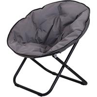 Outsunny klapstoel, comfortabele opvouwbare loungestoel, ideaal voor tuin en camping, stevig en lichtgewicht, 90 x 60 x 90 cm, gestoffeerd | Aosom.nl