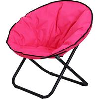 Outsunny Klappstuhl Campingstuhl gepolstert faltbar Rosa 80 x 80 x 75 cm - pink