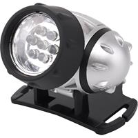 Led Hoofdlamp - Aigi Heady - Waterdicht - 20 Meter - Kantelbaar - 7 Led's - 0.54w - Zilver Vervangt 6w