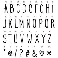 A Little Lovely Company Letterset Lightbox 6,5 Cm Zwart 85-delig