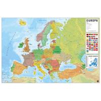 Grupo Erik Physical Political Map Of Europe Es Poster 91,5x61cm