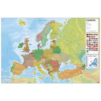 Grupo Erik Physical Political Map Of Europe Ita Poster 91,5x61cm