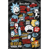 Grupo Erik Rick And Morty Quotes Poster 61x91,5cm