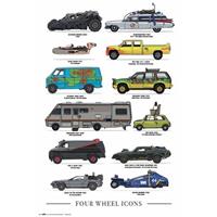 Grupo Erik Four Wheels Icons Poster 61x91,5cm