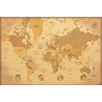 Grupo Erik Map World Es Vintage Poster 91,5x61cm